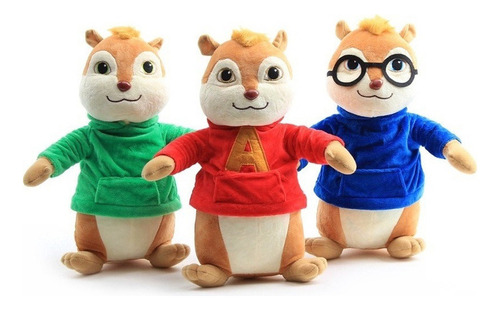 3 Pcs/lot Alvin And The Chipmunks Kawaii Plush Toys