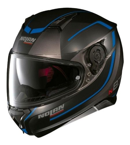 Casco para moto integral Nolan N87  55 fade flat anthracite savoir faire talle L 