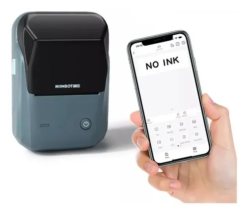 Impressora Térmica Niimbot B1 Bluetooth Rotuladora + 1 Rolo Etiqu...