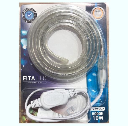 Fita Led 10w Branco Frio 6000k 127v 2mt Ip65 Luminatti