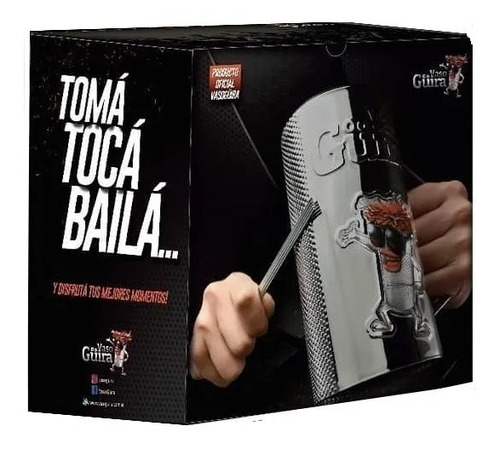 Vaso Guiro Fernet Branca Oficial Con Raspador Y Caja 3/4 Lts