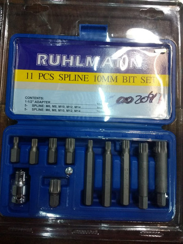 Juego Set De Puntas Multiestria 11 Piezas Ruhlmann Enc 1/2