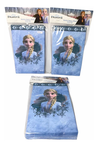 30 Bolsas Papel Frozen Elsa Bolsitas P Dulces Recuerditos Gm