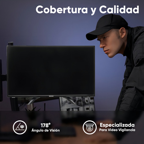 Monitor Hikvision con pantalla de 32" 127V y resolución Full HD