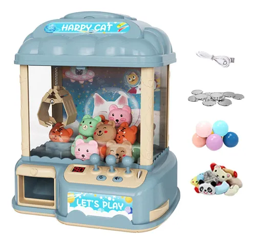 Mini Máquina Expendedora Claw Machine Arcade Game Blue 20 Do