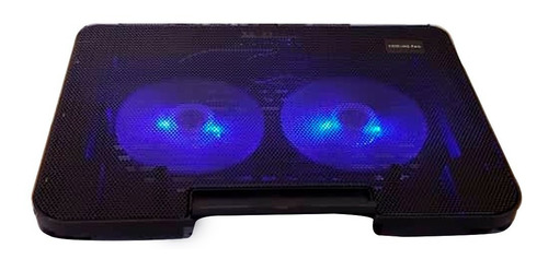 Soporte Vertical Notebook Ventilador Base Mesa Plegable Cool Negro Azul