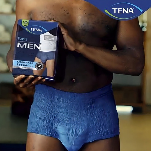 Calça Fralda Geriátrica Masculina Tena Pants Roupa Intima Tamanho G/EG
