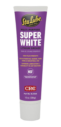 Crc Sl3660 Super White Grasa De Litio Multiuso 10 Wt Onzas
