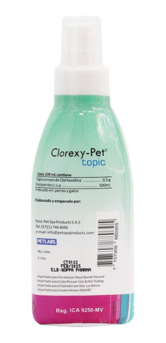 Antiséptico Perro Clorexy Pet Tópico X 120 Ml