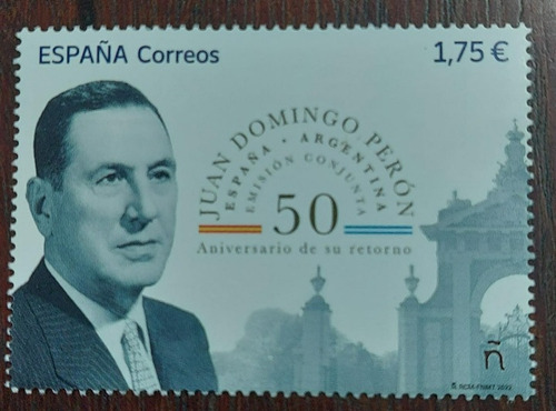 Estampilla España Juan Domingo Perón Año 2022