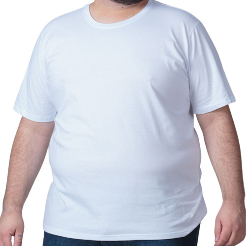 Camiseta Básica Plus Size Algodão Caimento Perfeito