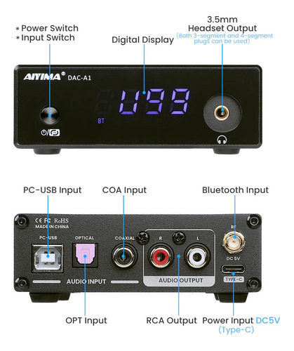 Dac Aiyima A1 Bluetooth