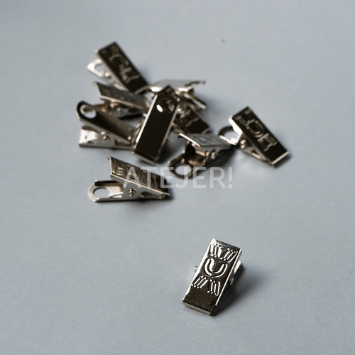 Imagen 2 de 6 de Broches Cocodrilo Metal Portachupete Cbx X 12 Unidades