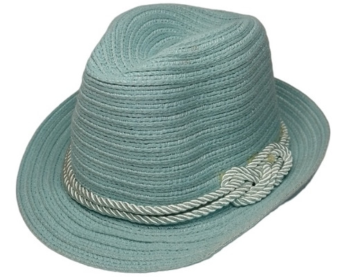 Sombrero Dama Rafia Fedora Panama Golf Eventos Fashion