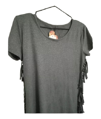 Vestido Gris Talle 2 Flecos