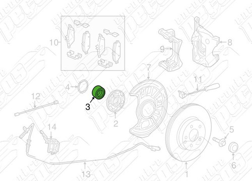 Rolamento Roda Dianteira Mercedes W242 B200 2011 Original