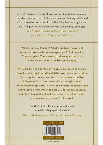 The Daily Stoic 30f, De Ryan Holiday. Serie C Editorial Penguin Putnam Inc, Tapa Blanda En Inglés