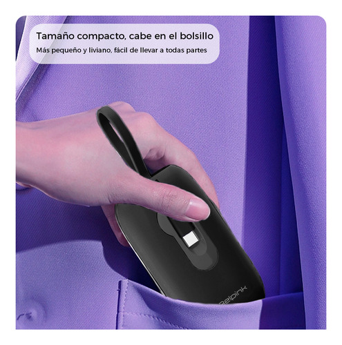 Power Bank 10 000 Mah Batería Portatil Para iPhone Y Tipo C