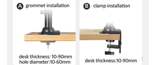 Soporte De Escritorio Con Brazos Flexibles Para Notebook Color Negro