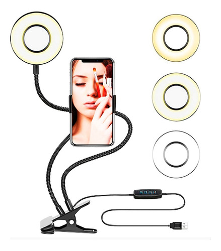 Anillo Aro Led Selfie Ring Celular Soporte Foto Luz Camara