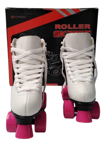 Patines Patin 4 Ruedas Llantas Blancos Roller Skate Artistic