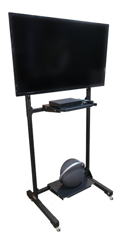 Imagen 2 de 8 de Soporte Pie Tv Pantalla Led 32-65 C/ruedas Móvil 2 Estantes