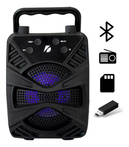 Caixa De Som Caixinha Som Bluetooth Portatil Potente Fm Usb