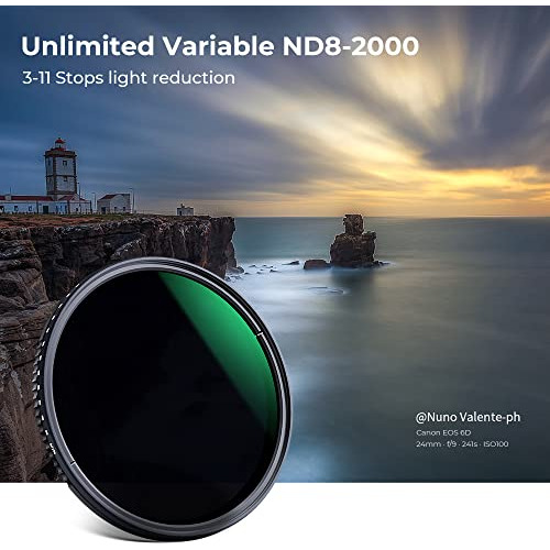 K&f Concept 58mm Variable Neutral Density Lens Filter Nd8-nd