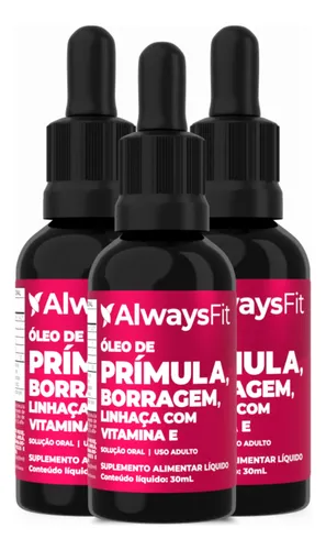Kit 3 Composto Meno-óleos De Prímula,borragem,linhaça,vit. E Sem Sabor