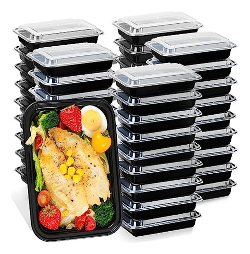 Contenedores De Comida Reutilizables, 50 Unidades, 28 Oz