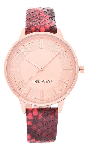 Reloj Nine West Mujer Piel Rojo Nw2326rgby