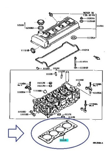 Empacadura De Camara Corolla 1.6 2001-2002 Pantallita