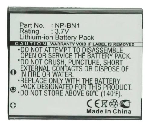 Bateria Camara Para Sony Cyber-shot Dsc-w650 Digital Ion 3,7
