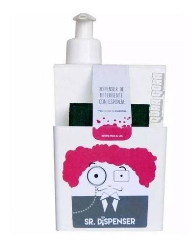 Sr Dispenser Detergente Esponja Original Diseño Quo Colores