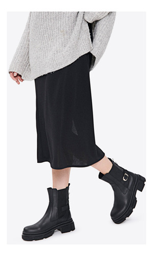 Botas Caña Media July Viamo Cuero Moda Mujer