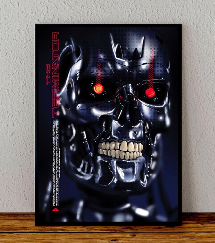 Cuadro 33x48 Poster Enmarcado Terminator Schwarzenegger 01