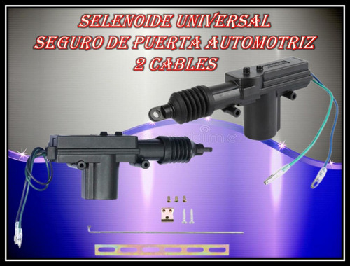 Selenoide Universal  Seguro De Puerta Automotriz  2 Cables  