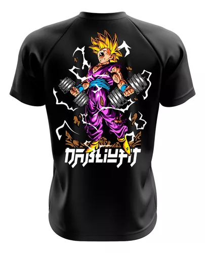 Camiseta Dry Fit Musculação Dragon Ball Gohan Dabliu Fit