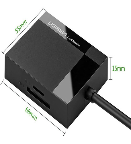 Lector De Tarjetas Ugreen Usb 3.0 4 Memoria Tf Sd Sdxc Sdhc