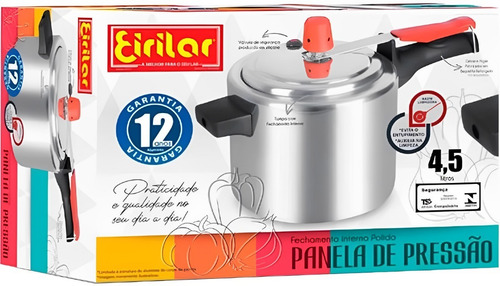 Panela De Pressão Eirilar Polida 4,5l