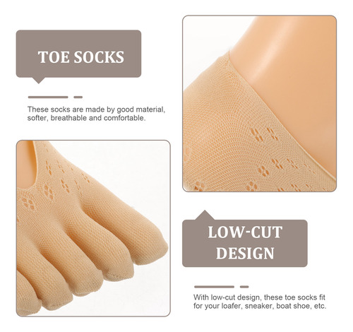 5 Pares De Calcetines Transpirables De Corte Bajo Para Mujer