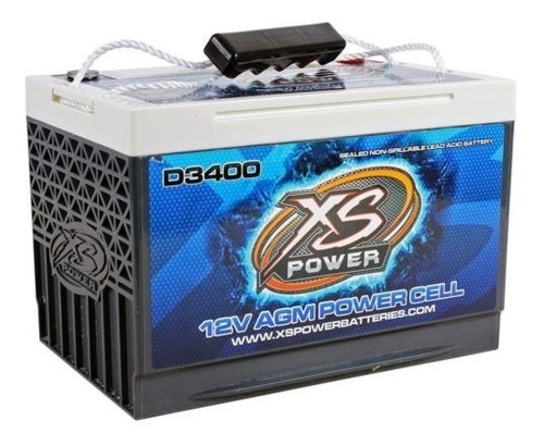 Xs Power D3400 3300 Amp Agm Celular Coche Audio Batería +