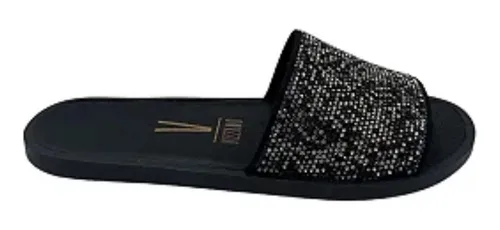 Chinelo slide vizzano strass sale