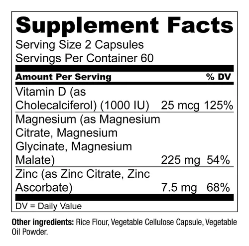 Supplement Live Conscious Magwell Magnesium Zinc & Vitamin D