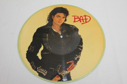 Vinilo Michael Jackson Bad 1987 Usa Picture Disc Yellow