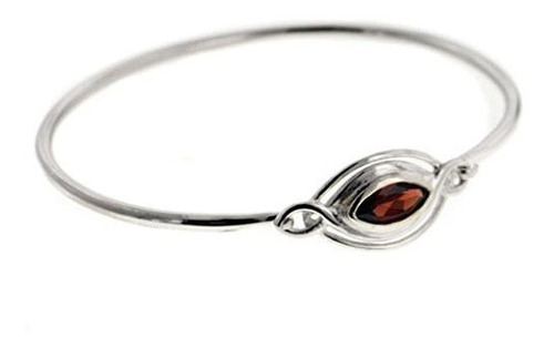 Brazalete - Ra Rígida Elíptica Clásica De Plata Esterlina Co