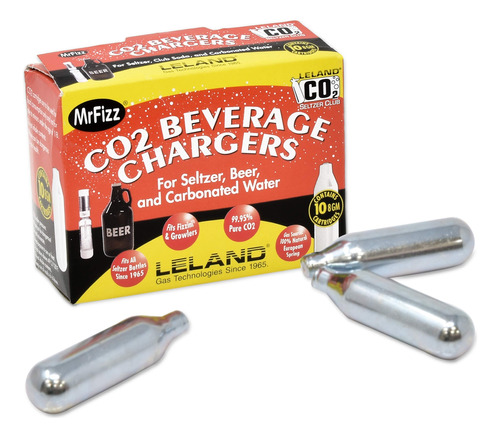 120 Cargadores De Soda Leland Mr Fizz De 0.28 Oz Compatibles