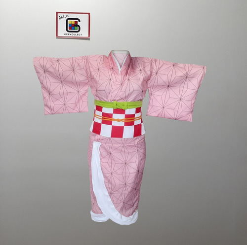 Cosplay Nezuko Kamado 11 Peças Completo Peruca Demon Slayer