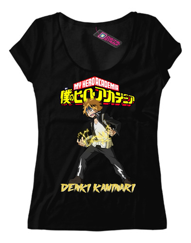 Remera Mujer Denki Kaminari My Hero Academia Manga Ab26 Dtg