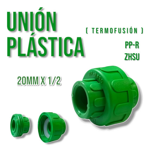 Unión Plastica 20mm X 1/2 (termofusion) (precio X 2 Unidades